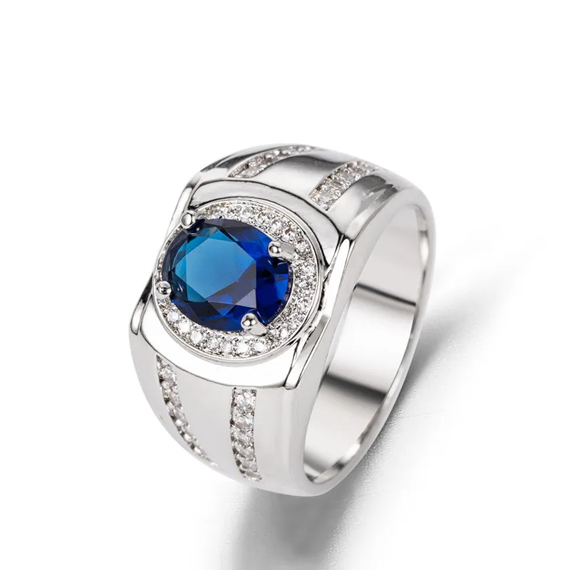 Europe and America Men Ring Blue Zircon Man Finger Rings Male Fashion Jewelry Fine Accessories Ornament Wholesale
Europe and America Men Ring Blue Zircon Man Finger Rings Male Fashion Jewelry Fine Accessories Ornament Wholesale