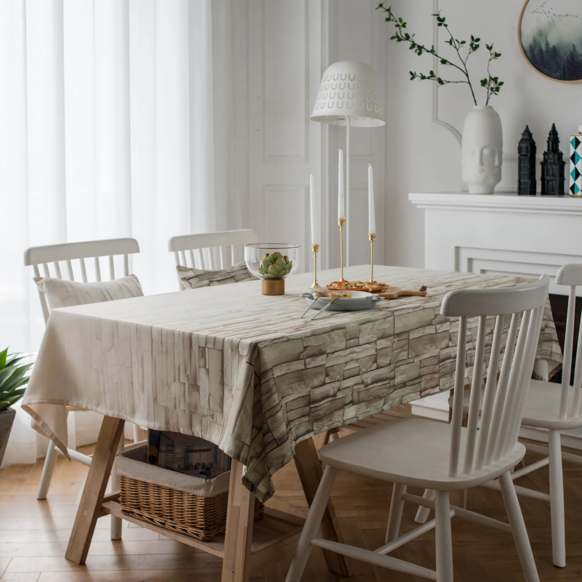 Tablecloths American Rural Square Tablecloth Brick Gradient Small Fresh Coffee Table Household dinning table cover
Tablecloths American Rural Square Tablecloth Brick Gradient Small Fresh Coffee Table Household dinning table cover