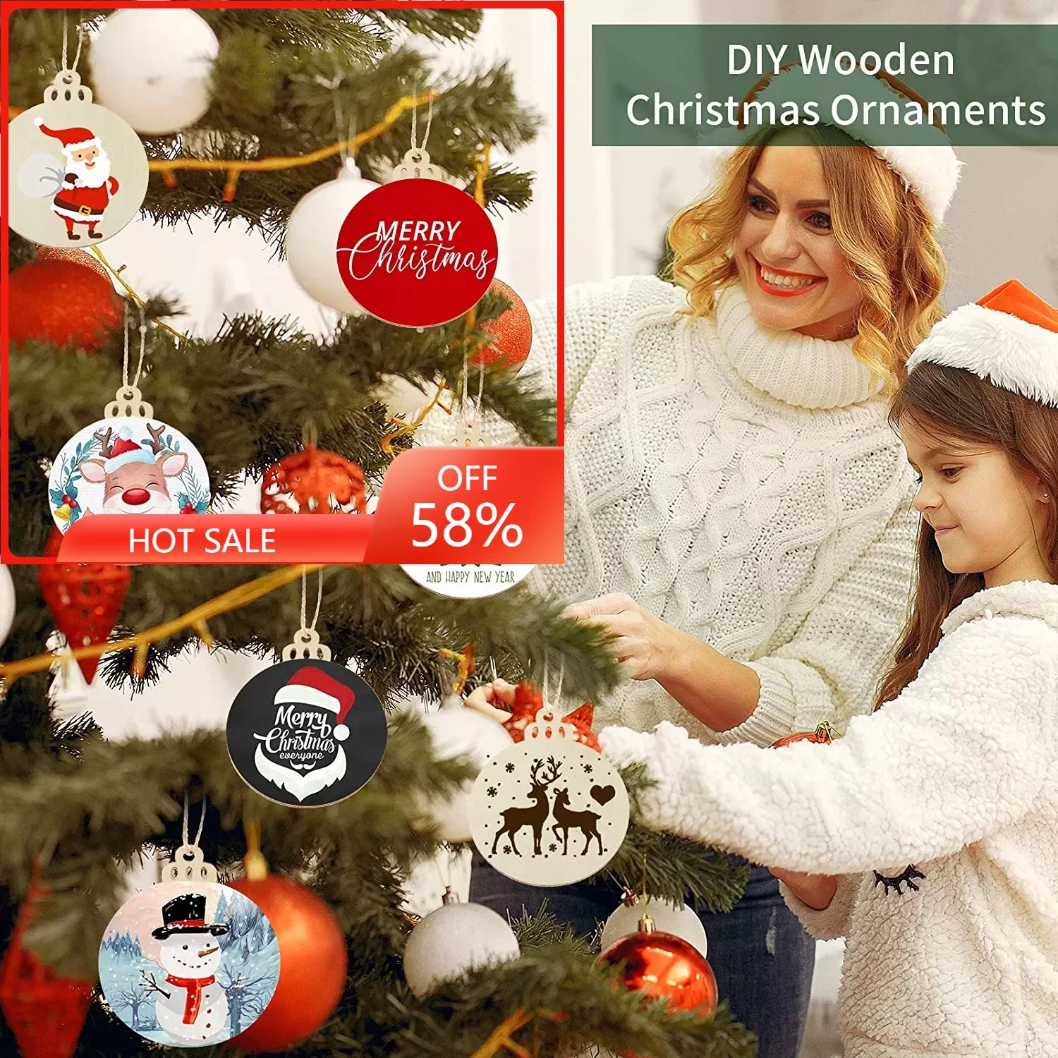 Unfinished Wood Slices Wooden Circles Discs with Rope Christmas Tree Decoration hanging ornaments blank wood pendants
Unfinished Wood Slices Wooden Circles Discs with Rope Christmas Tree Decoration hanging ornaments blank wood pendants