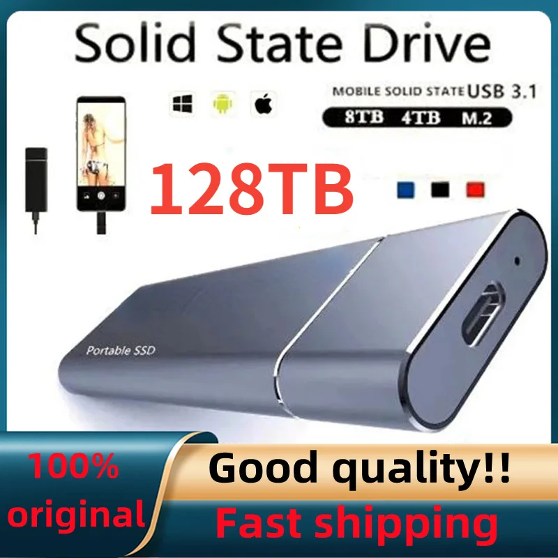 100% Original High-speed 128TB 8TB SSD 4TB 2TB Portable External Solid State Hard Drive USB3.0 Interface Mobile Hard Drive
100% Original High-speed 128TB 8TB SSD 4TB 2TB Portable External Solid State Hard Drive USB3.0 Interface Mobile Hard Drive