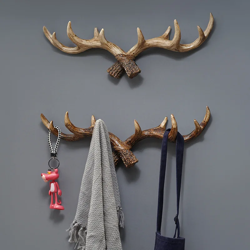 American Retro Antler Decorative Wall Mounted Hook Hanging Coat Creative Porch Clothing Room Decoration Key Rack D25
American Retro Antler Decorative Wall Mounted Hook Hanging Coat Creative Porch Clothing Room Decoration Key Rack D25