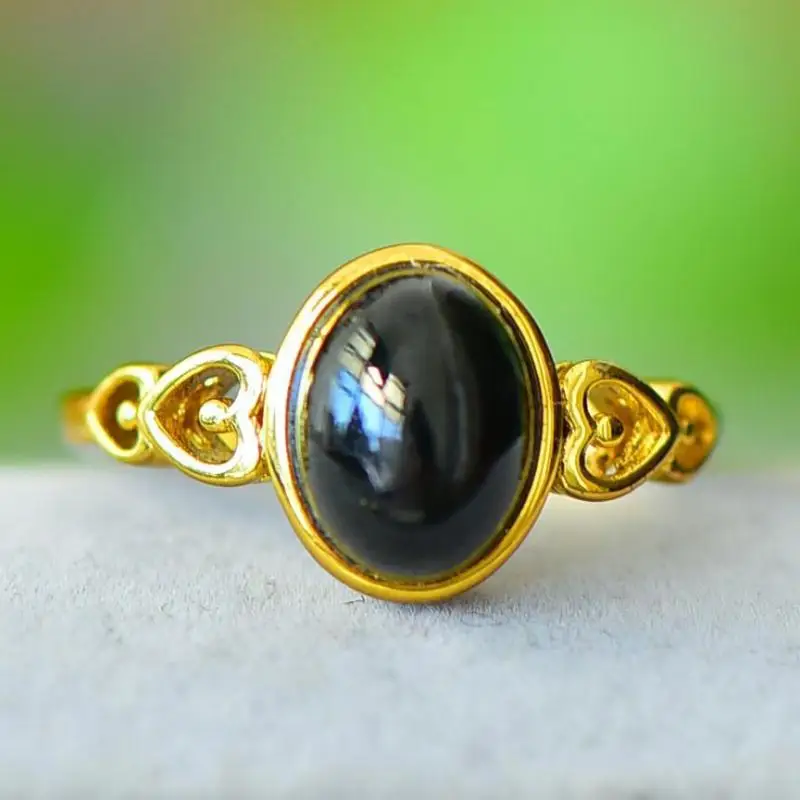 Gold Copper Inlaid Cyan Jade Rings Adjustable Women Band Real Chinese Xinjiang Nephrite Jades Ring For Girlfriend Mom Gifts
Gold Copper Inlaid Cyan Jade Rings Adjustable Women Band Real Chinese Xinjiang Nephrite Jades Ring For Girlfriend Mom Gifts