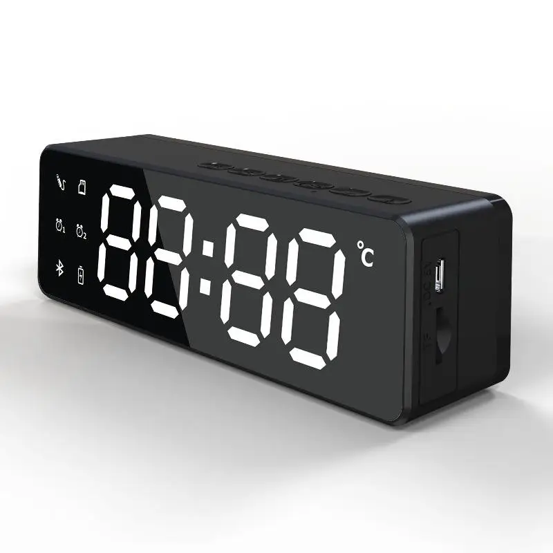 Mini Bluetooth Speaker Alarm Clock Audio Clock Mirror Audio Heavy Subwoofer Student Gifts
Mini Bluetooth Speaker Alarm Clock Audio Clock Mirror Audio Heavy Subwoofer Student Gifts