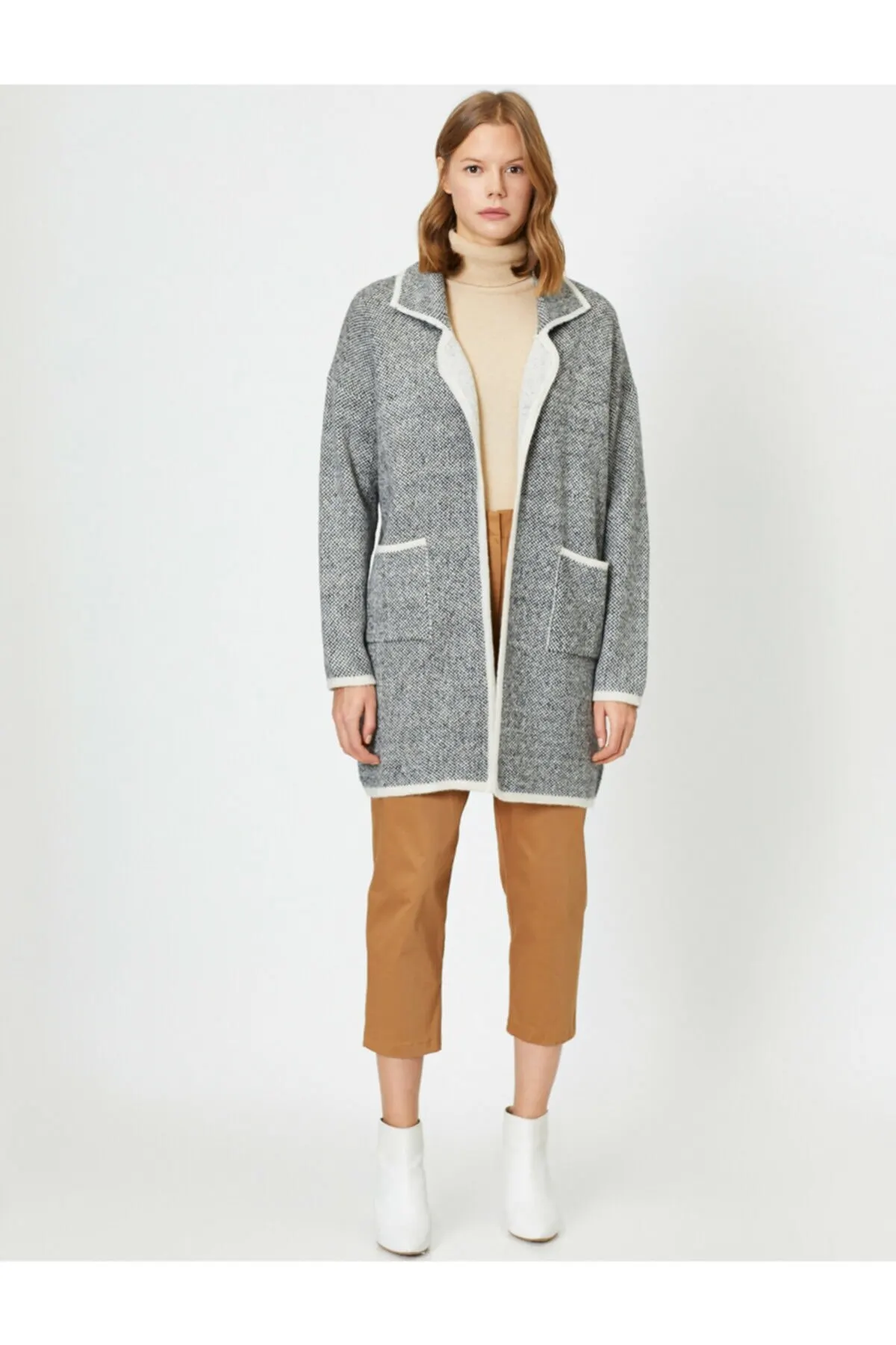 Women's Cardigan Gray Pocket Detailed Casual Knitted Quality Fashion Cardigan Sweaters Loose Sweater Jumper
Women's Cardigan Gray Pocket Detailed Casual Knitted Quality Fashion Cardigan Sweaters Loose Sweater Jumper