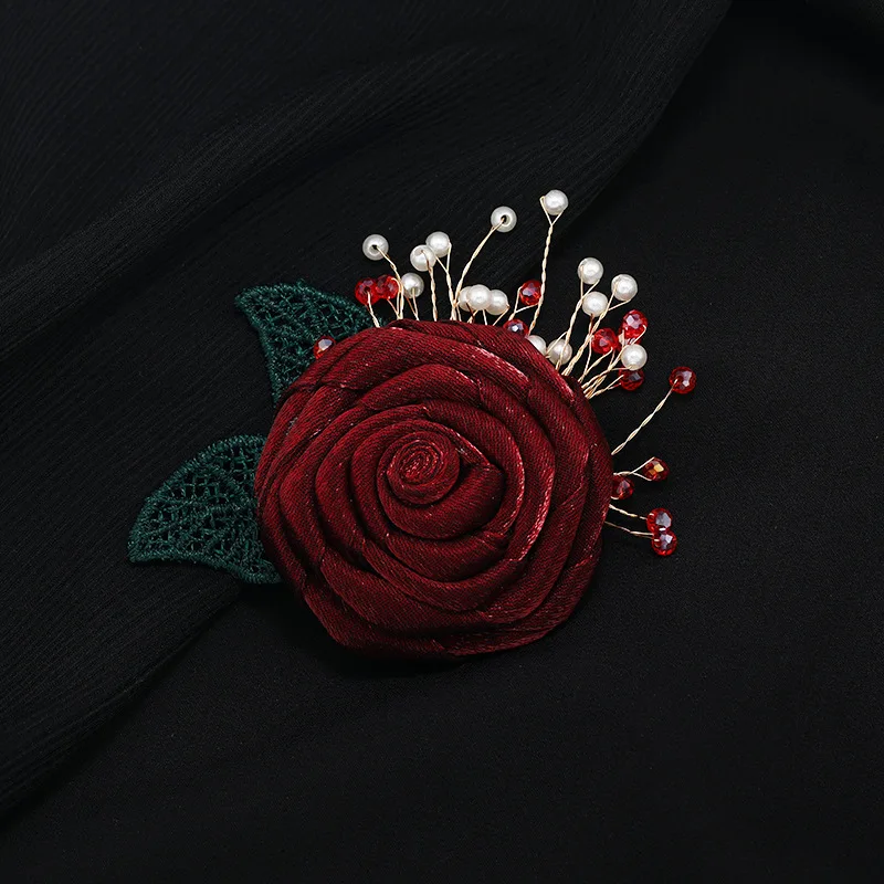 Handmade Wedding Corsage Gauze Fabric Rose Flower Brooches for Women and Men Suit Dress Pin Accessories Gorgeous Cheongsam Badge
Handmade Wedding Corsage Gauze Fabric Rose Flower Brooches for Women and Men Suit Dress Pin Accessories Gorgeous Cheongsam Badge