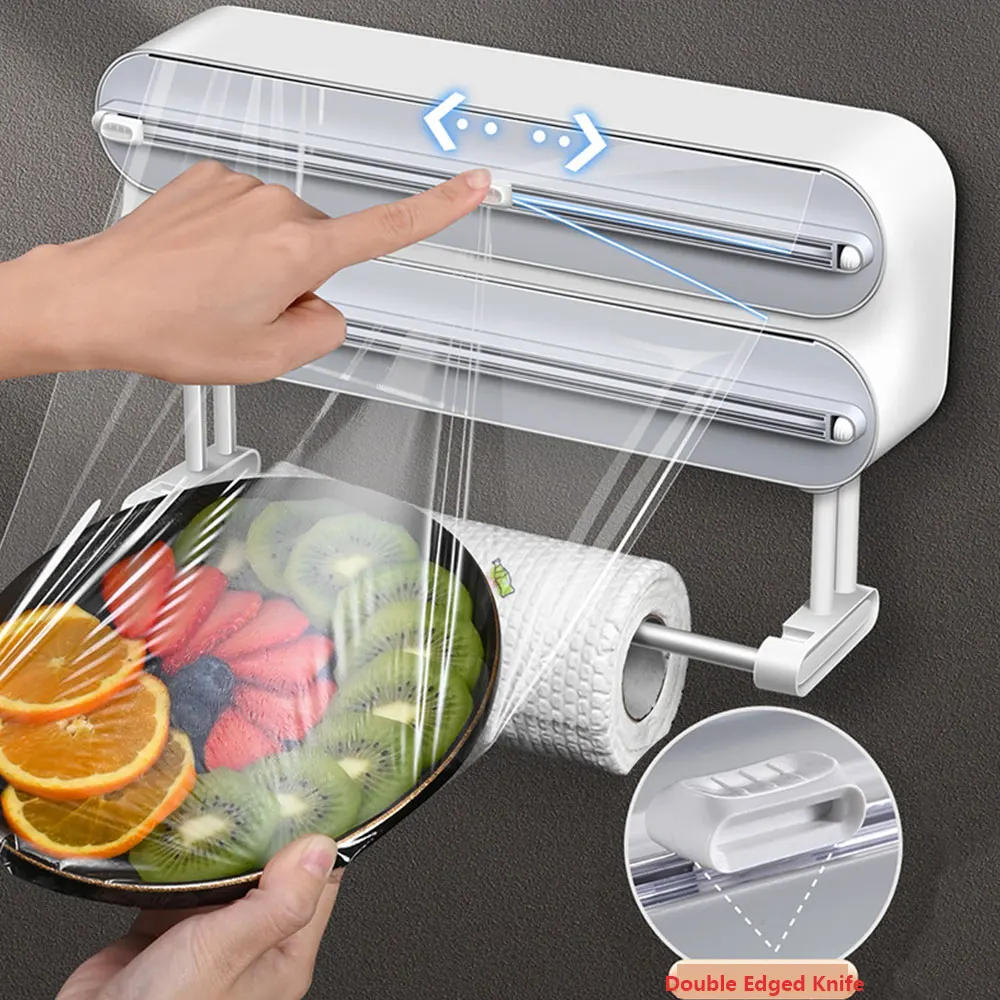 2023 Newest Magnetic 3in1 Wrap Dispenser Cling Film Dispenser Cutter Aluminum Foil Parchment Baking Paper Injector Kitchen Tools
2023 Newest Magnetic 3in1 Wrap Dispenser Cling Film Dispenser Cutter Aluminum Foil Parchment Baking Paper Injector Kitchen Tools
