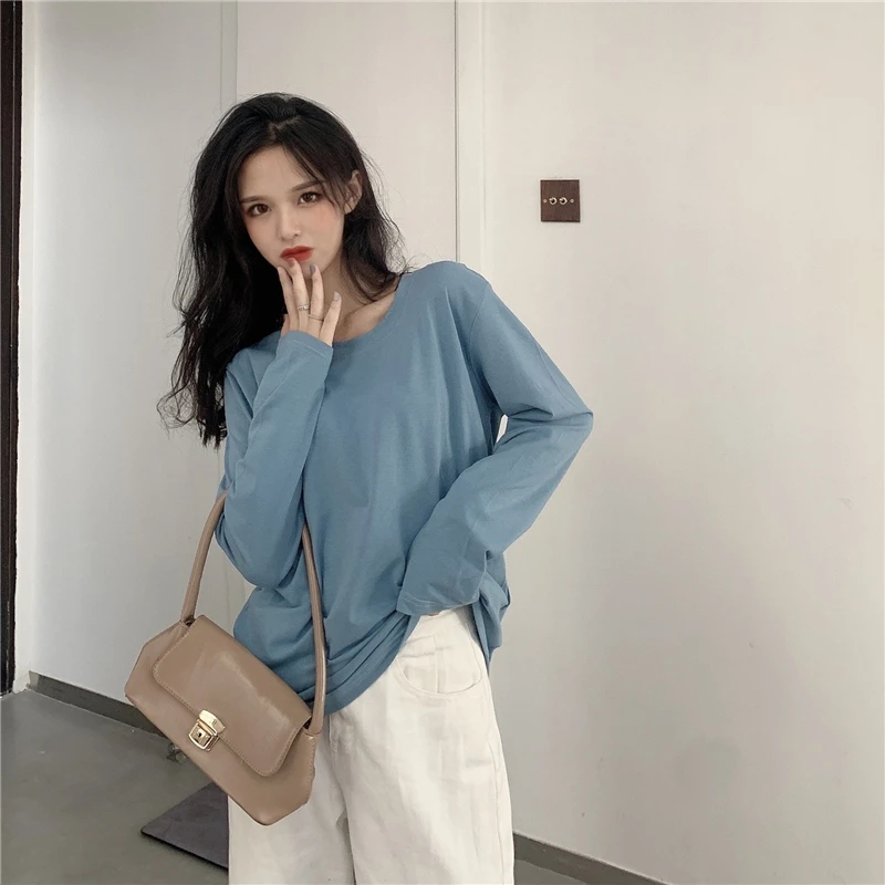 A Coat women's long-sleeved all-match casual tight-fitting loose pullover long-sleeved tops thin tops irregular
A Coat women's long-sleeved all-match casual tight-fitting loose pullover long-sleeved tops thin tops irregular