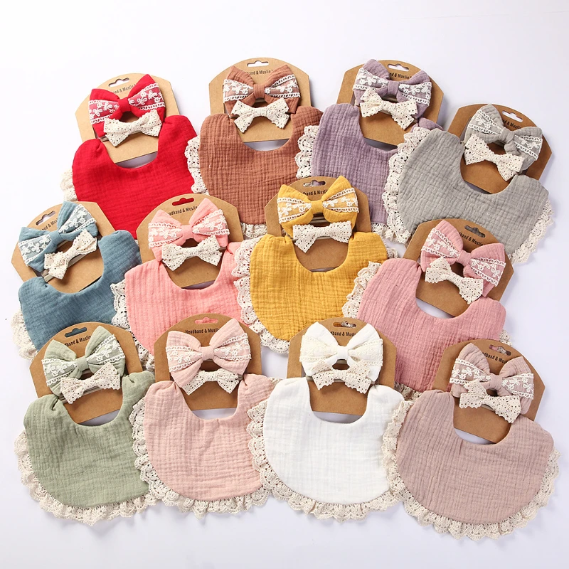 Cloth Baby saliva towel lace Headband Set pure cotton wrinkled solid color double-sided Waterproof Bib baby anti spitting
Cloth Baby saliva towel lace Headband Set pure cotton wrinkled solid color double-sided Waterproof Bib baby anti spitting