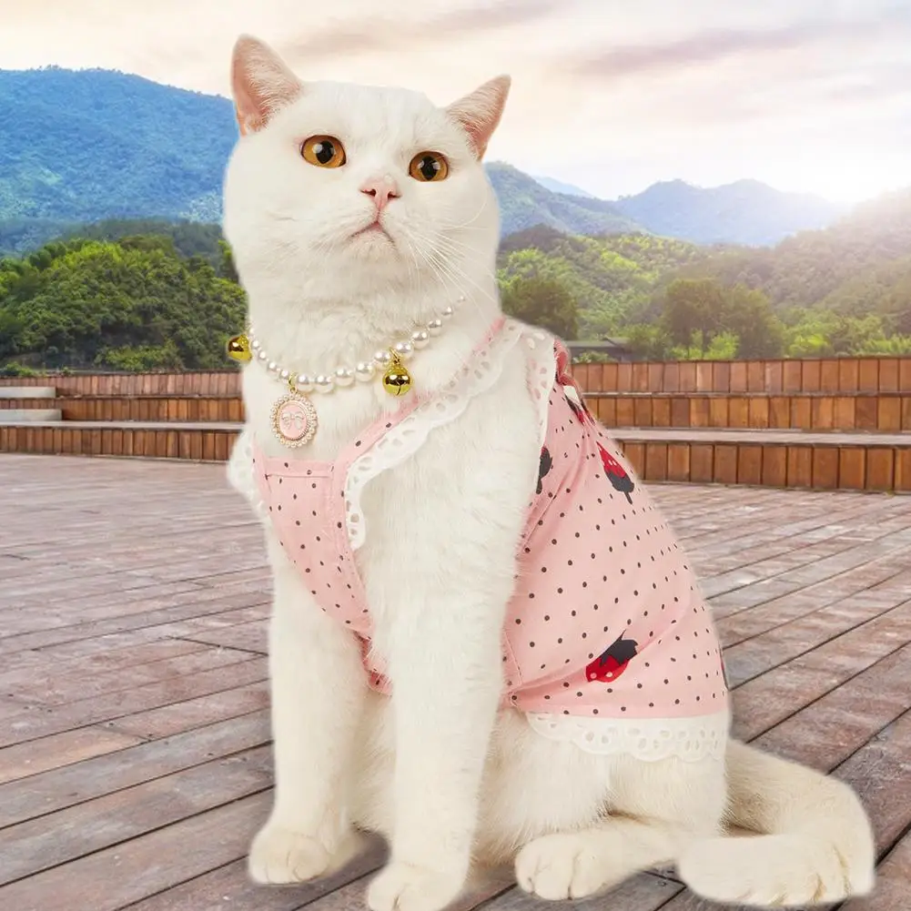 Pet Dress Sling Adorable Windproof Breathable Strawberry Pattern Pleated Hemming Protect Skin Pet Vest Sleeveless Strawberry Clo
Pet Dress Sling Adorable Windproof Breathable Strawberry Pattern Pleated Hemming Protect Skin Pet Vest Sleeveless Strawberry Clo