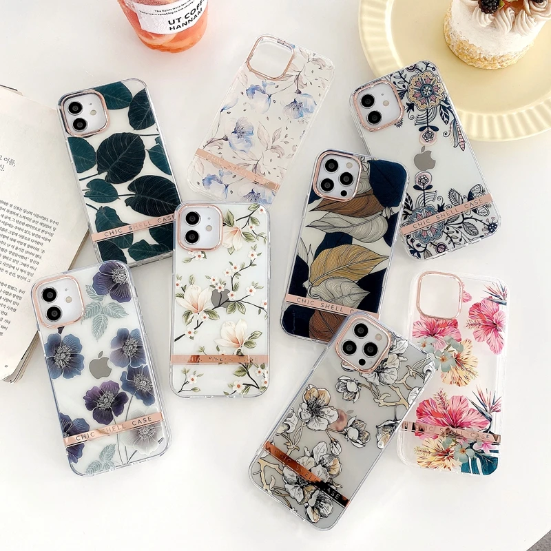 Luxury Flower Transparent Phone Case For iPhone 11 12 13 Pro Max XS X XR Max 7 8 Plus SE 2020 Bumper Back Cover
Luxury Flower Transparent Phone Case For iPhone 11 12 13 Pro Max XS X XR Max 7 8 Plus SE 2020 Bumper Back Cover