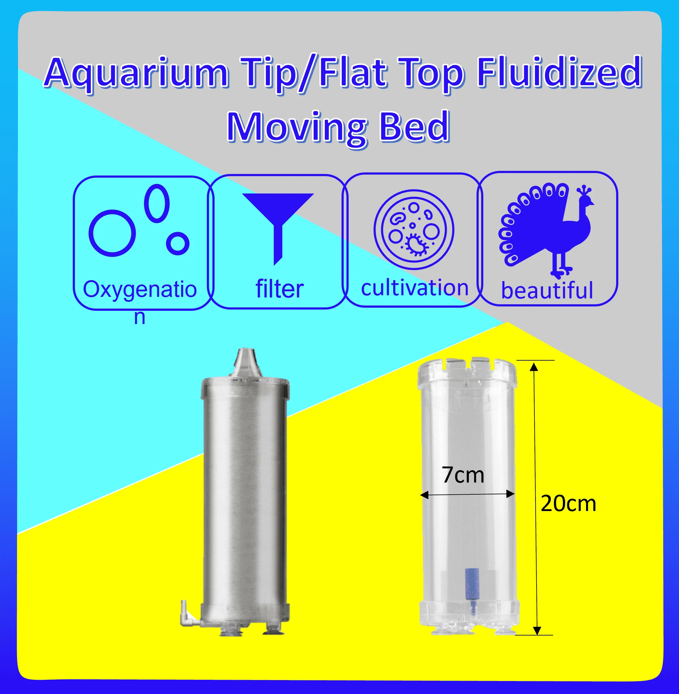 Aquarium Tip/Flat Top Fluidized Moving Bed with Air Stone & Sponge Rolling Ball Bio Media Filter Material for Aquarium Fish Tank
Aquarium Tip/Flat Top Fluidized Moving Bed with Air Stone & Sponge Rolling Ball Bio Media Filter Material for Aquarium Fish Tank