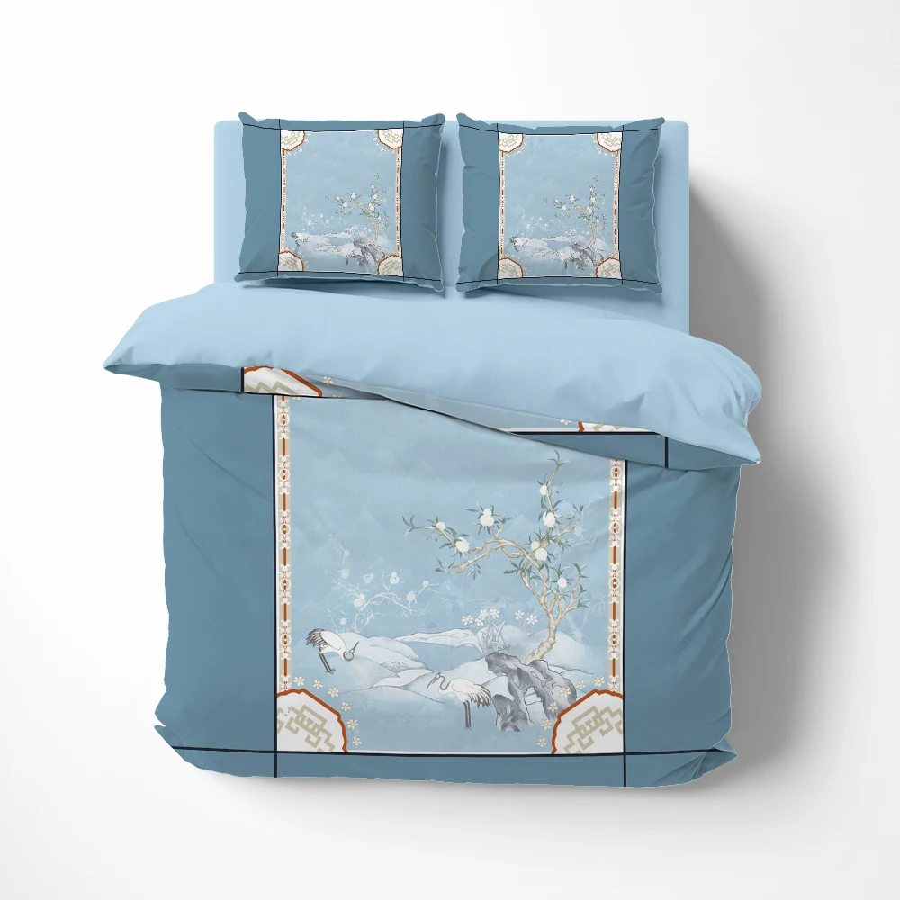 Customizable size Bedding set euro Single queen king bed linen Quilt/Duvet cover set Linens 2bedrooms Bed set for home blue
Customizable size Bedding set euro Single queen king bed linen Quilt/Duvet cover set Linens 2bedrooms Bed set for home blue