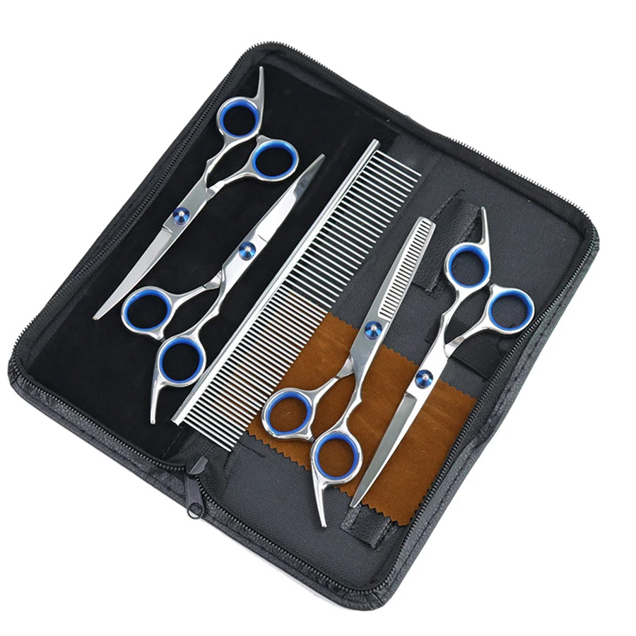 Professional Pet Grooming Scissors Stainless Steel HairCut Dog Scissors Pets Shears Animal Cutting Set
Professional Pet Grooming Scissors Stainless Steel HairCut Dog Scissors Pets Shears Animal Cutting Set