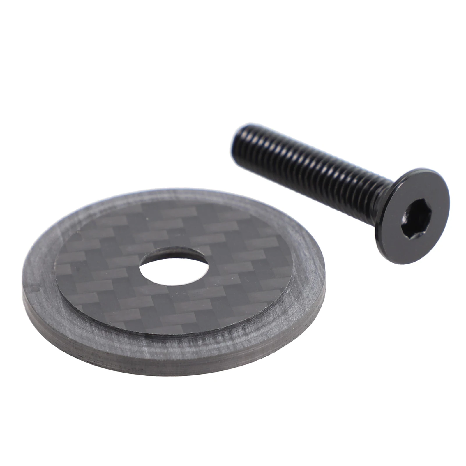 Lightweight Carbon Fiber Headset Stem Cap Cover with Titanium Bolt Suitable for 31 8mm Steerer Easy to Install
Lightweight Carbon Fiber Headset Stem Cap Cover with Titanium Bolt Suitable for 31 8mm Steerer Easy to Install