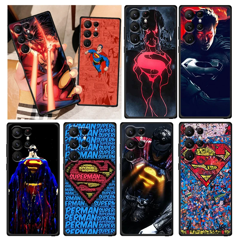 

Justice League Superman Cool Phone Case For Samsung Galaxy S23 S22 S21 S20 FE S10 S10E S9 Plus Ultra Pro Lite 5G Black FUnda