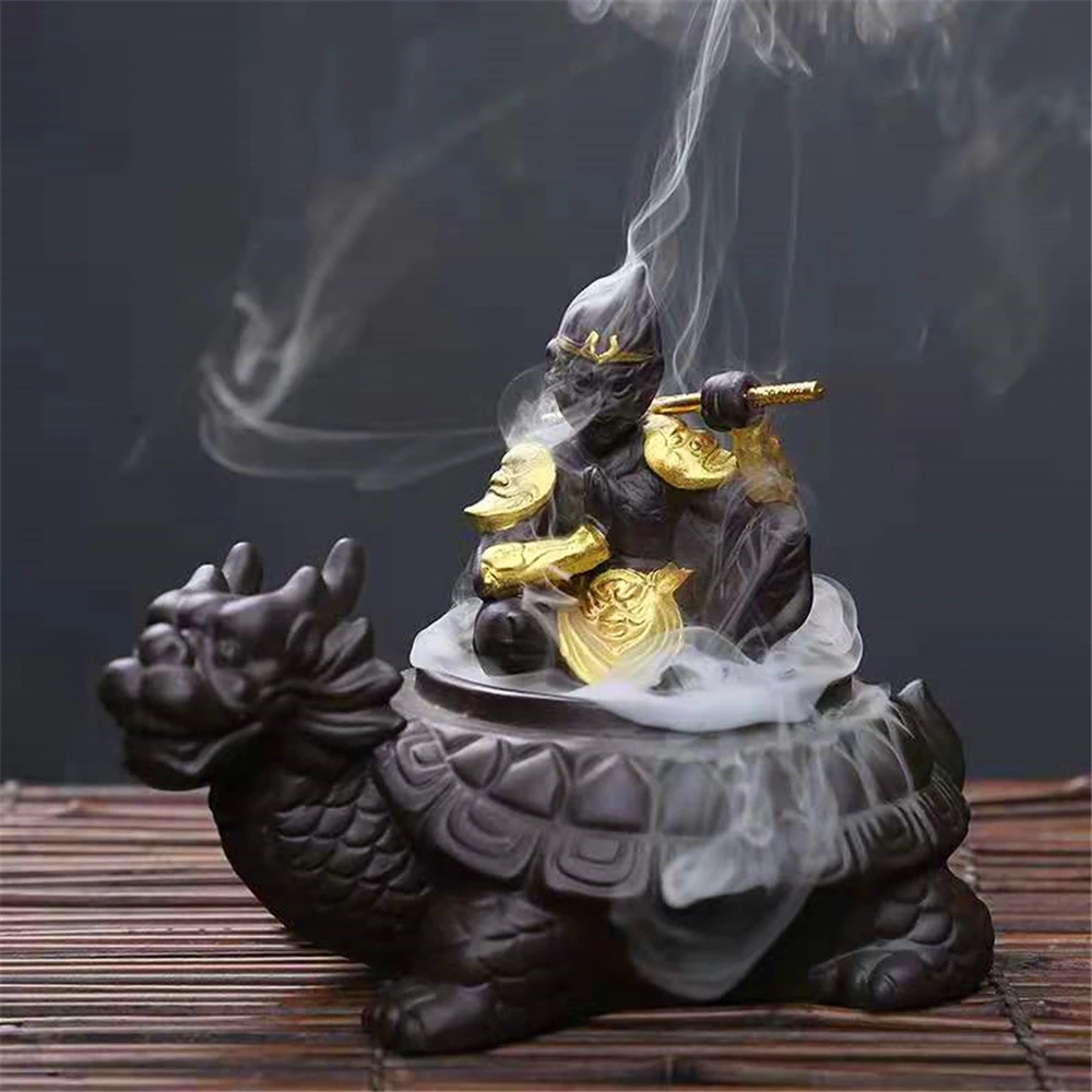 Fashion New Ceramic Backflow Incense Burner with 30pcs Incense Cones Monkey King Snake Creative Office Ornaments Home Decoration
Fashion New Ceramic Backflow Incense Burner with 30pcs Incense Cones Monkey King Snake Creative Office Ornaments Home Decoration