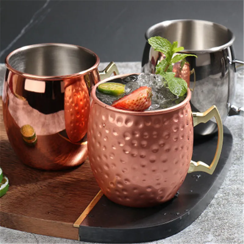 500ML Sanding Moscow Mule Cup Copper Plating Cup 304 Stainless Steel Mug Cocktail Glass Beer Steins Mug
500ML Sanding Moscow Mule Cup Copper Plating Cup 304 Stainless Steel Mug Cocktail Glass Beer Steins Mug
