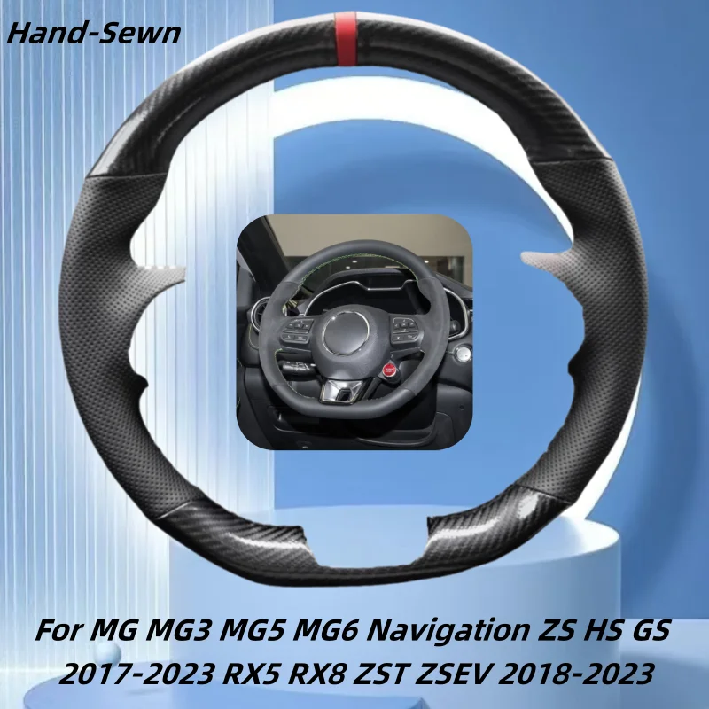 Чехол на руль автомобиля, сшитый вручную из натуральной кожи для MG MG3 MG5 MG6 Navigation ZS HS GS 2017-2023 RX5 RX8 ZST ZSEV 2018-2023 
Чехол на руль автомобиля, сшитый вручную из натуральной кожи для MG MG3 MG5 MG6 Navigation ZS HS GS 2017-2023 RX5 RX8 ZST ZSEV 2018-2023