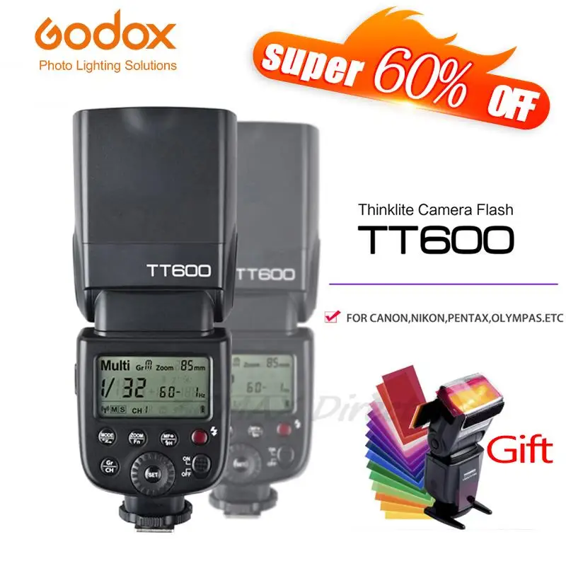 Беспроводная вспышка GODOX TT600, 2,4 ГГц, для цифровых зеркальных камер Canon, Nikon, Pentax, Olympus, Fuji, Sony
Беспроводная вспышка GODOX TT600, 2,4 ГГц, для цифровых зеркальных камер Canon, Nikon, Pentax, Olympus, Fuji, Sony