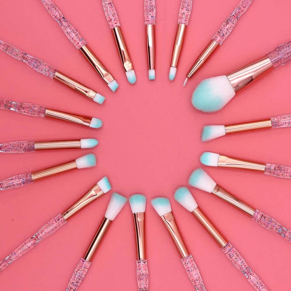 20Pcs Crystal Makeup Brushes Set Eye shadow Foundation Powder Blush Lip Makup Brushes Cosmetic Colorful Make Up Tools 
20Pcs Crystal Makeup Brushes Set Eye shadow Foundation Powder Blush Lip Makup Brushes Cosmetic Colorful Make Up Tools