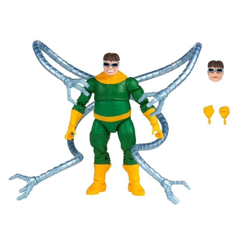 

Anime Marvel Legends Spider Man 60th Anniversary Doc Ock Dr. Doctor Octopus 2 Heads 6" Action Figure From Silk Toys Model Doll