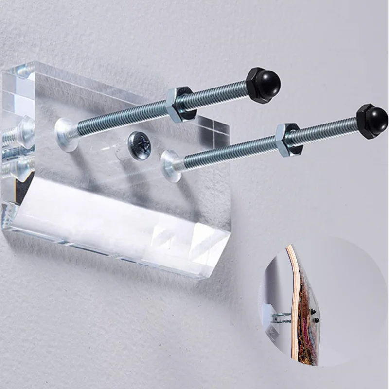 Skateboard Rack Wall Mount Indoor Acrylic Skate Board Bracket Display Holder for Longboard Skateboards Hardware Accessories
Skateboard Rack Wall Mount Indoor Acrylic Skate Board Bracket Display Holder for Longboard Skateboards Hardware Accessories