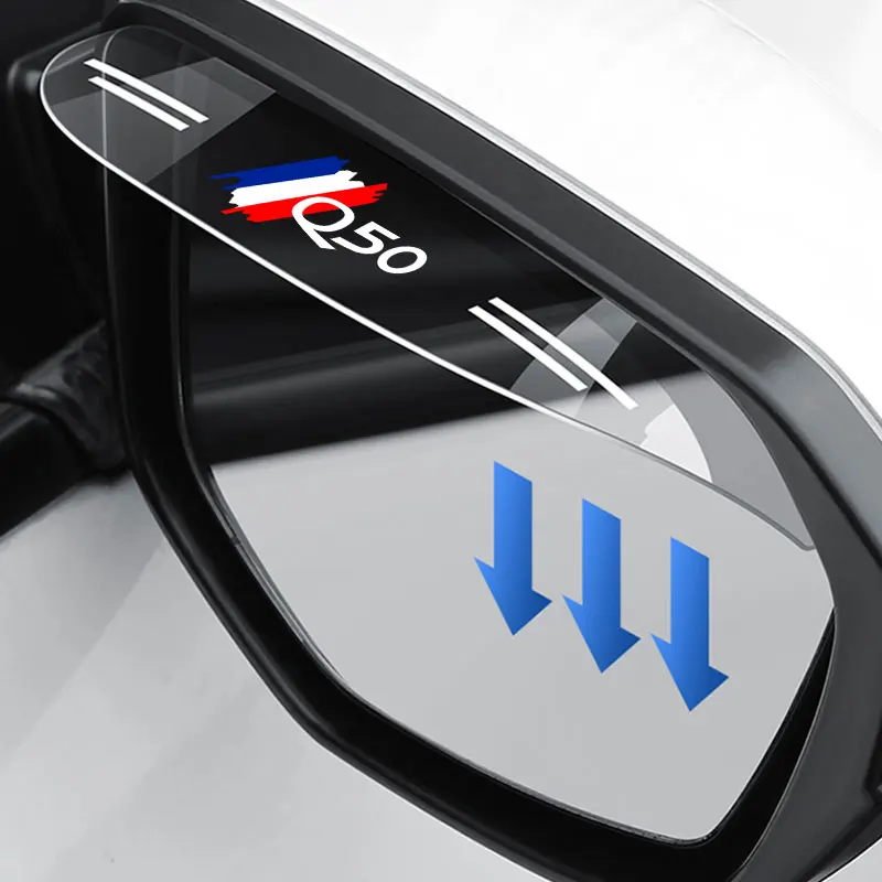 Flexible PVC For Infiniti Q50 Logo 2Pcs Rearview Mirror Rain Shade Rainproof Blades Car Back Mirror Eyebrow Cover Accessories
Flexible PVC For Infiniti Q50 Logo 2Pcs Rearview Mirror Rain Shade Rainproof Blades Car Back Mirror Eyebrow Cover Accessories