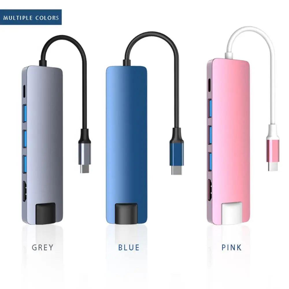 Type-c Docking Station Adapter Aluminum Rj45 Type-c Extender 6 In 1 Portable Usb-c Hub Laptop Accessories Usb C Multiport Hub
Type-c Docking Station Adapter Aluminum Rj45 Type-c Extender 6 In 1 Portable Usb-c Hub Laptop Accessories Usb C Multiport Hub