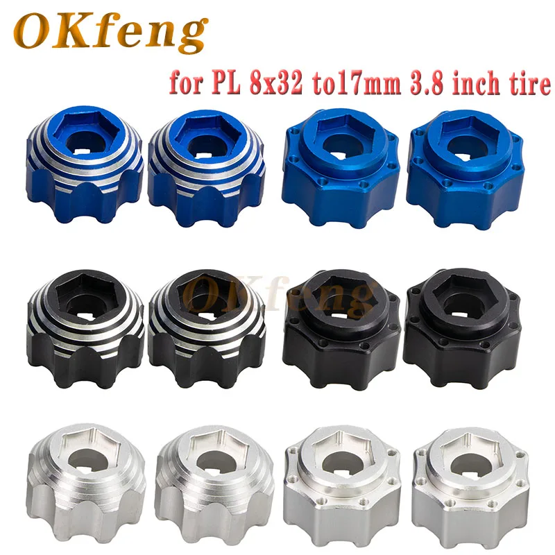 4pcs 3.8" Tire Metal Wheel Hex Adapter 8x32 to17mm PRO635300 for 1/8 3.8 inch PL Proline Series Wheel Tire Upgrade Parts O06
4pcs 3.8" Tire Metal Wheel Hex Adapter 8x32 to17mm PRO635300 for 1/8 3.8 inch PL Proline Series Wheel Tire Upgrade Parts O06