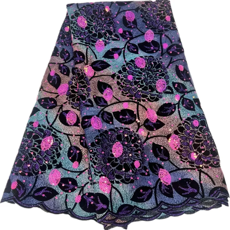 African Swiss Voile Lace Fabric 2022 High Quality Flocking Velvet Embroidery France Sequins Net Lace 5 Yards For Evening Dresses
African Swiss Voile Lace Fabric 2022 High Quality Flocking Velvet Embroidery France Sequins Net Lace 5 Yards For Evening Dresses
