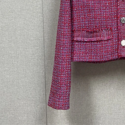 Spring and Summer Women's New Tweed Fringed V-neck Short Coat + Slanted Placket Skirt
Spring and Summer Women's New Tweed Fringed V-neck Short Coat + Slanted Placket Skirt