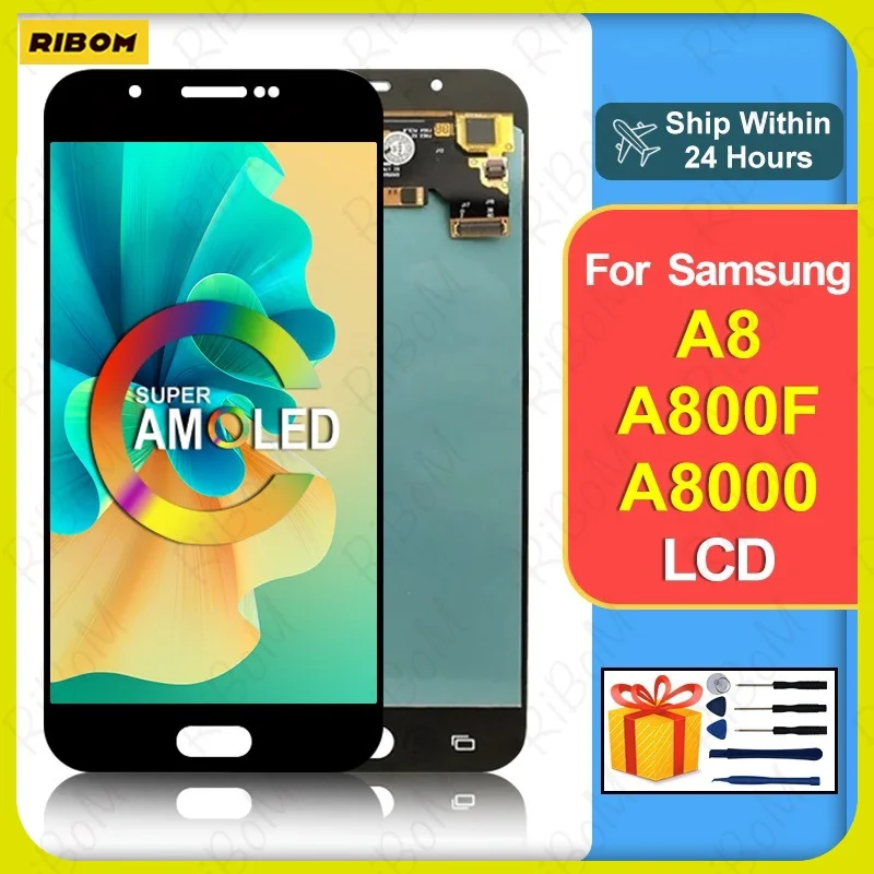Новый ЖК-дисплей 5,7 дюйма AMOLED для Samsung Galaxy A8 2015, цифровой преобразователь сенсорного экрана для Samsung A800F в сборе
Новый ЖК-дисплей 5,7 дюйма AMOLED для Samsung Galaxy A8 2015, цифровой преобразователь сенсорного экрана для Samsung A800F в сборе