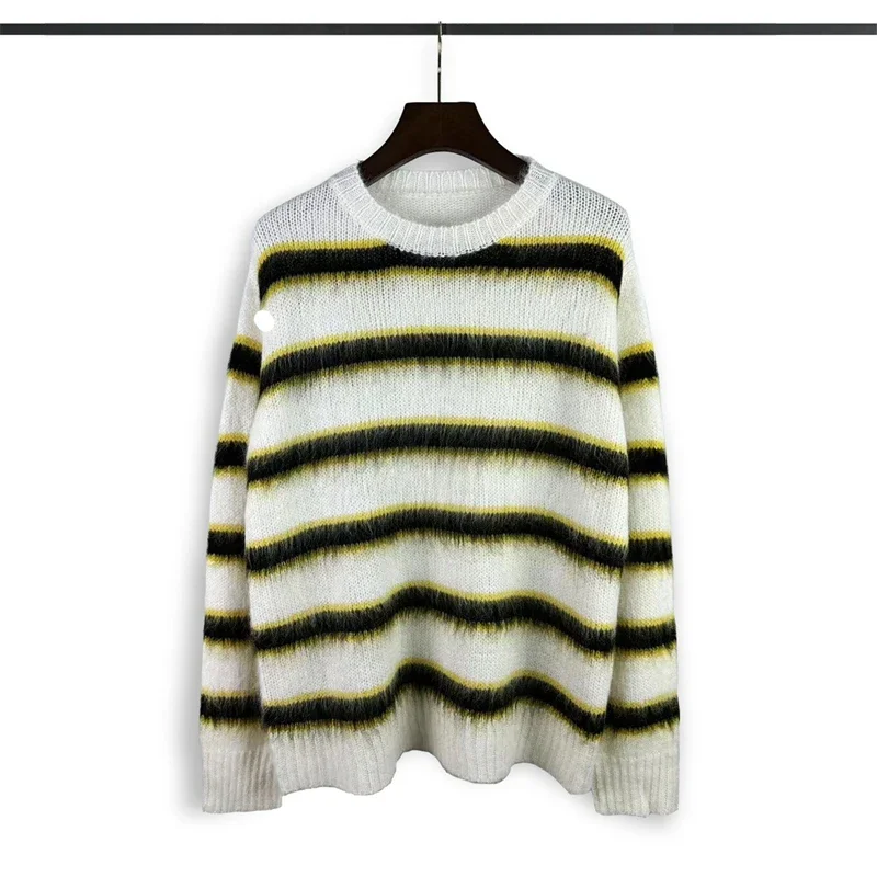 Y2K Long Sleeved Mohair Marni Striped Jacquard Sweater Men Women Top Version 2023fw Casual Sweatshirts GYM
Y2K Long Sleeved Mohair Marni Striped Jacquard Sweater Men Women Top Version 2023fw Casual Sweatshirts GYM