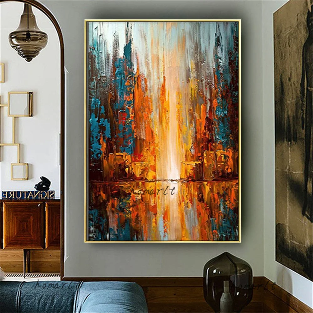 Erupting Flames 100% Handmade Abstract Sunrise Oil Painting Modern New Design Canvas Wall Art For Living Room Decor On Canvas
Erupting Flames 100% Handmade Abstract Sunrise Oil Painting Modern New Design Canvas Wall Art For Living Room Decor On Canvas