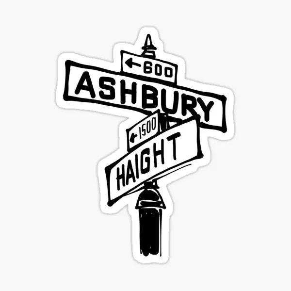 

Haight X Ashbury уличный знак 5 шт. автомобильные наклейки для бутылок с водой принт окно ноутбук комната бампер Забавный аниме багаж фон