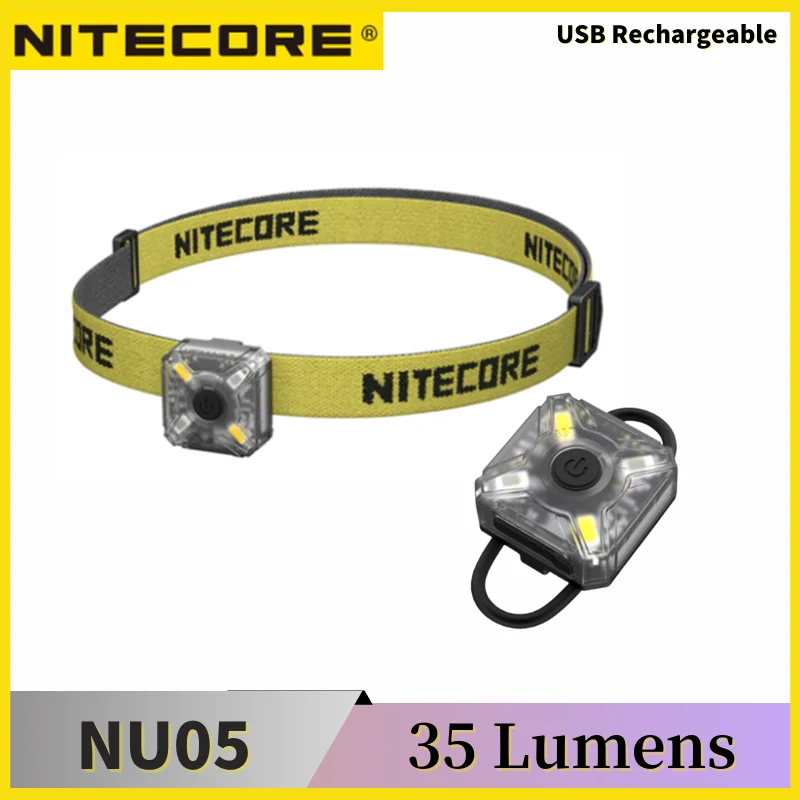 NITECORE NU05 Mini Headlamp Ultra-light Red+white dual light source Single button USB Rechargeable Lightweight Headlight 
NITECORE NU05 Mini Headlamp Ultra-light Red+white dual light source Single button USB Rechargeable Lightweight Headlight