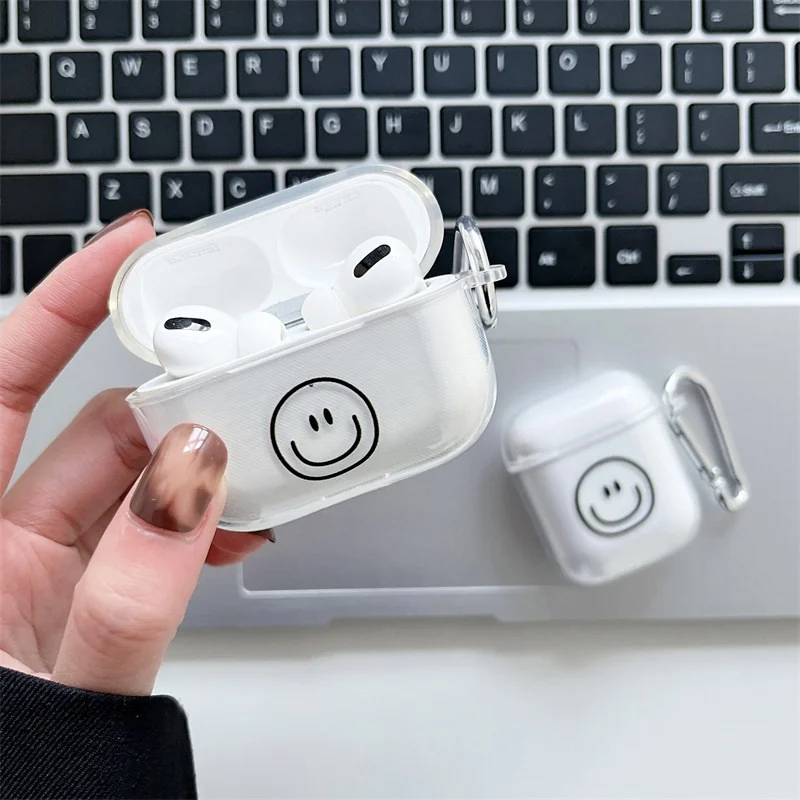 Smiley Transparent Earphone Shell Headphone Shell For Apple Airpod 1/2 Cases For Airpods 3 2 1 Pro Capa Funda With Keyring
Smiley Transparent Earphone Shell Headphone Shell For Apple Airpod 1/2 Cases For Airpods 3 2 1 Pro Capa Funda With Keyring