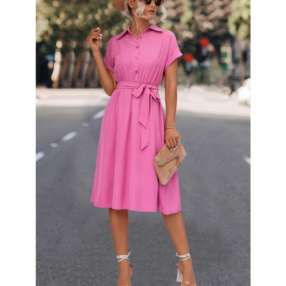Summer New Women Shirt Belted Dress Vintage Dress Summer Dress Women Sexy Dress Maxi Dresses for Women Birthday Dress for Women
Summer New Women Shirt Belted Dress Vintage Dress Summer Dress Women Sexy Dress Maxi Dresses for Women Birthday Dress for Women