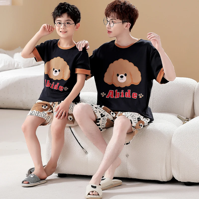 Summer Parent-Child Pajamas Set Men Children Sleepwear Cotton Short Sleeve Pyjama Cartoon Dog Pijamas Home Casual Clothes
Summer Parent-Child Pajamas Set Men Children Sleepwear Cotton Short Sleeve Pyjama Cartoon Dog Pijamas Home Casual Clothes