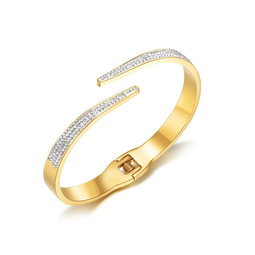 Fashion jewelry light luxury niche design open stainless steel ladies bracelet personality high-end inlaid zircon craftsmanship
Fashion jewelry light luxury niche design open stainless steel ladies bracelet personality high-end inlaid zircon craftsmanship