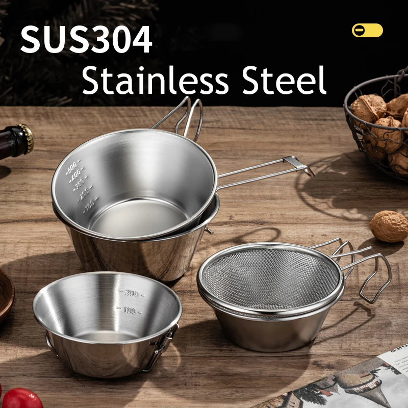 200/500ML Outdoor Stainless Steel Sierra Bowl Picnic Tableware Portable Camping Coffee Cups Picnic Cookware With Storage Bag
200/500ML Outdoor Stainless Steel Sierra Bowl Picnic Tableware Portable Camping Coffee Cups Picnic Cookware With Storage Bag