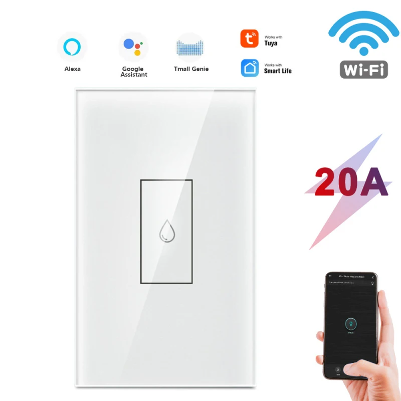 TUYA 20A Water Heater Switch Smart US Wifi Touch Wall Switch Timing Remote Control Work With Google Home Alexa
TUYA 20A Water Heater Switch Smart US Wifi Touch Wall Switch Timing Remote Control Work With Google Home Alexa