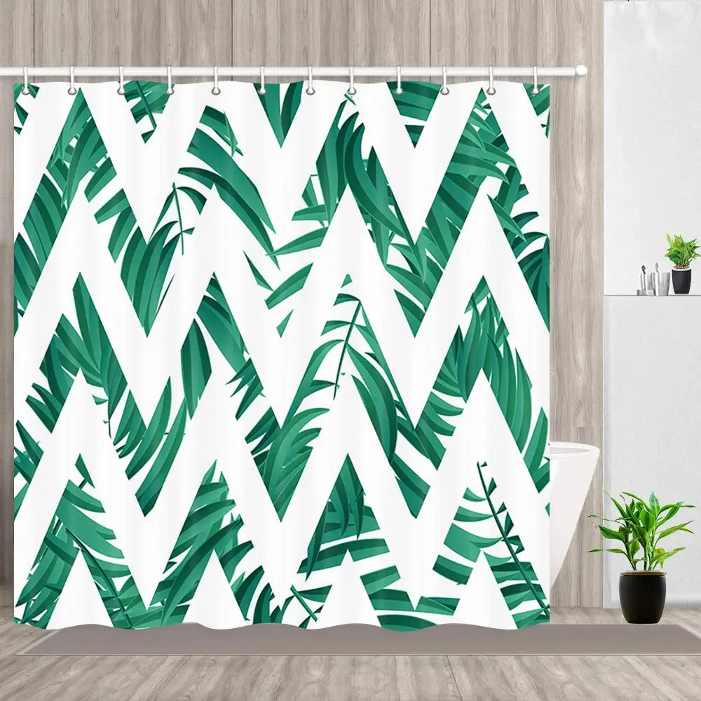 Tropical Palm Leaf Shower Curtain Green Plant Palm Summer Tropical Leaves Bathroom Polyester Fabric Bath Curtains with Hooks
Tropical Palm Leaf Shower Curtain Green Plant Palm Summer Tropical Leaves Bathroom Polyester Fabric Bath Curtains with Hooks