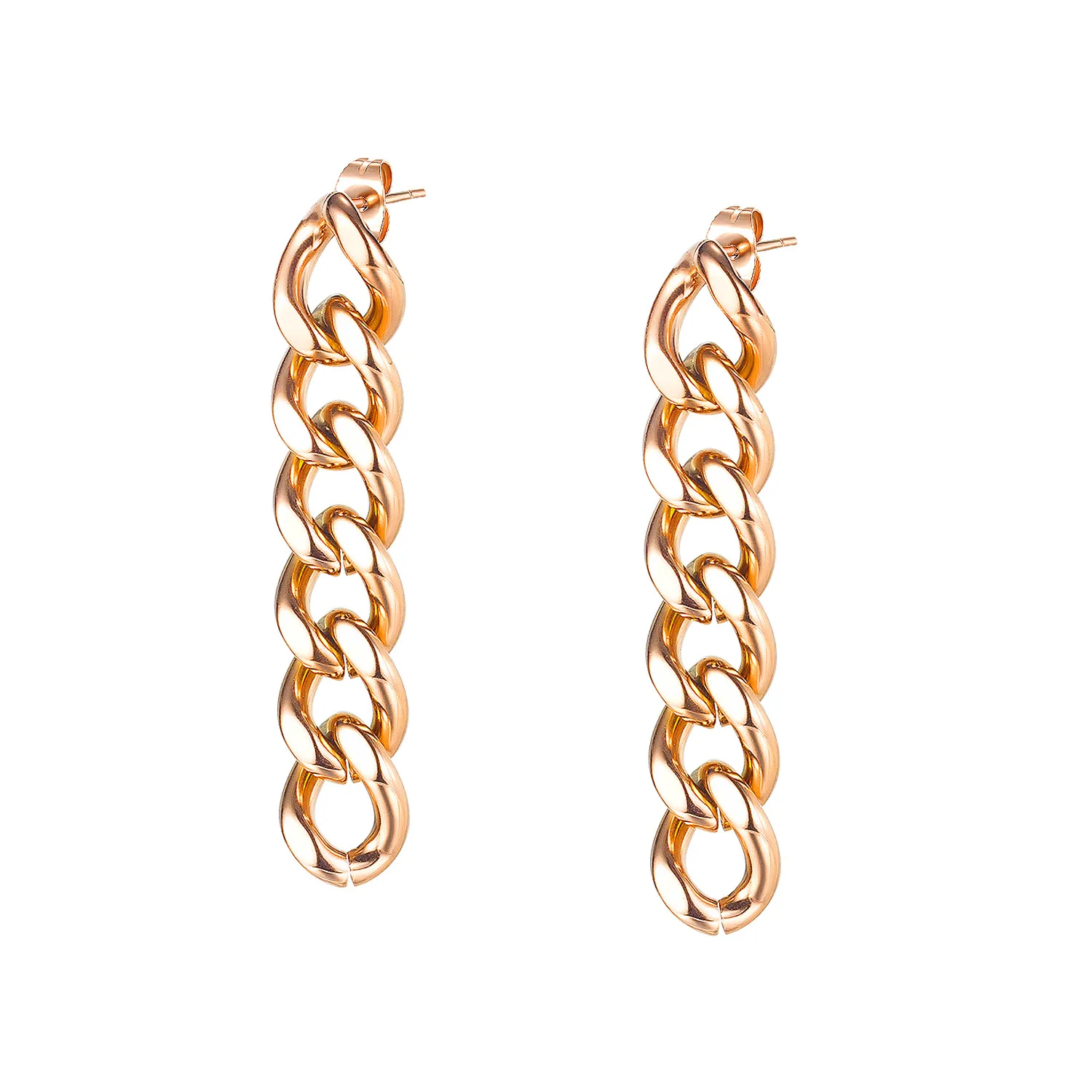Stainless Steel Chain Stud Earrings Net Red Personality Temperament Earrings 
Stainless Steel Chain Stud Earrings Net Red Personality Temperament Earrings