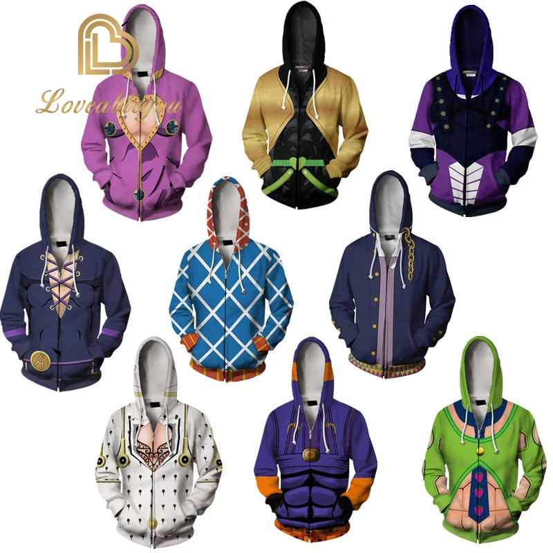 Anime Jojo Bizarre Adventure Hoodie Sweatshirt Kira Yoshikage Cosplay Costume Joestar Kujo Jotaro Hooded Sweater Shirt Men Boys
Anime Jojo Bizarre Adventure Hoodie Sweatshirt Kira Yoshikage Cosplay Costume Joestar Kujo Jotaro Hooded Sweater Shirt Men Boys