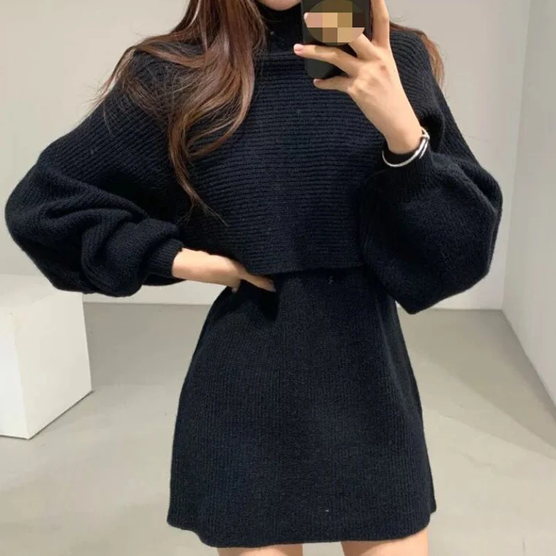 Elliexi Women Black Two-pieces Knitted Dress Sets outfits Fashion Thickened Pullovers and Dress Sets Women Winter 2022
Elliexi Women Black Two-pieces Knitted Dress Sets outfits Fashion Thickened Pullovers and Dress Sets Women Winter 2022