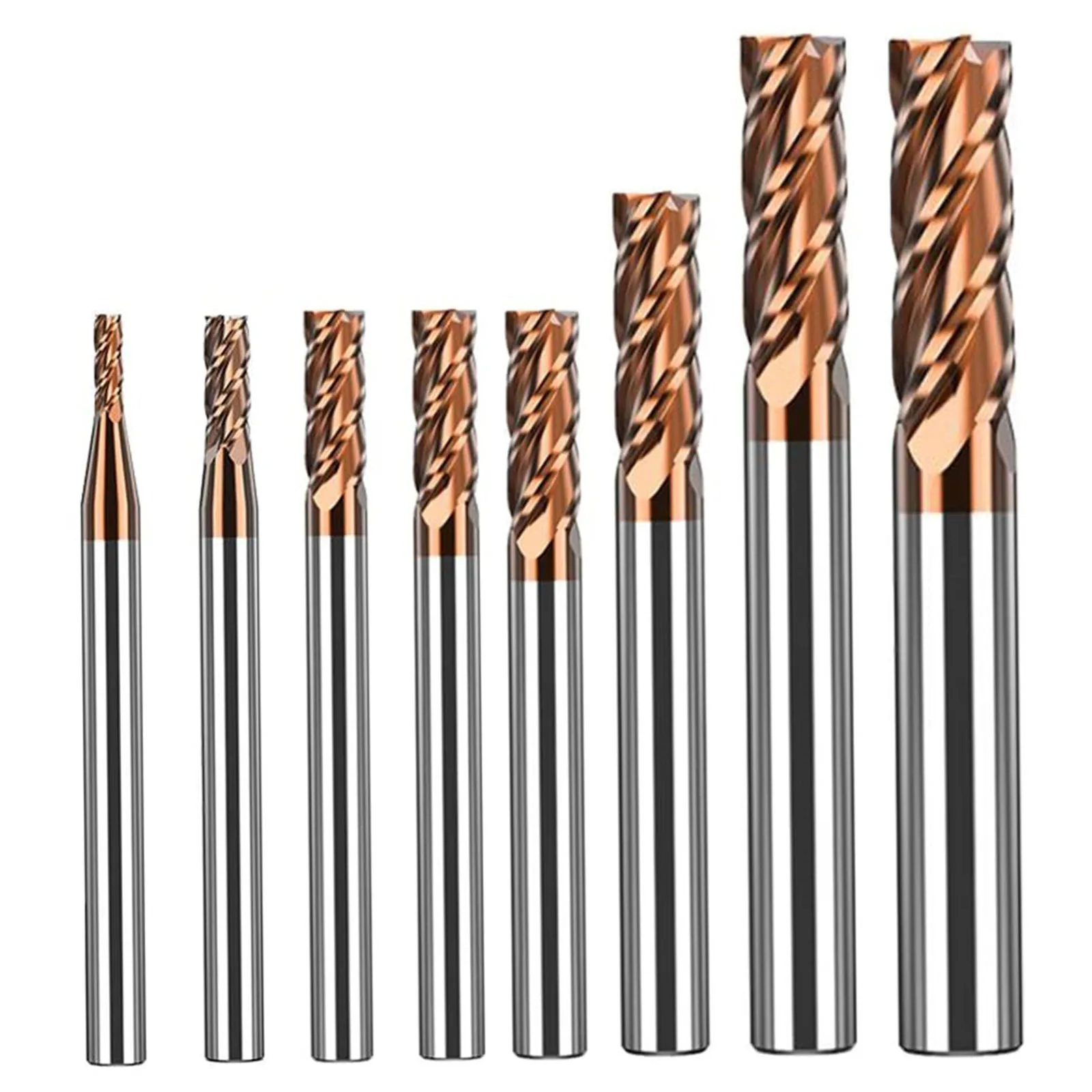 For Hard Metals Milling-tool Milling Cutter Metal Processing 2-12mm 8pcs Carbide Square Coated CNC End Mill Set
For Hard Metals Milling-tool Milling Cutter Metal Processing 2-12mm 8pcs Carbide Square Coated CNC End Mill Set