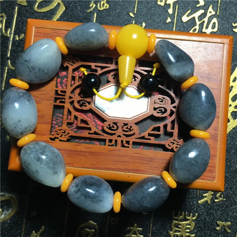 Stone Bracelet Natural Hetian Jades Original Stones Beads Elastic Beaded Bracelets Bangle Men Women Healing Gemstone Jewelry
Stone Bracelet Natural Hetian Jades Original Stones Beads Elastic Beaded Bracelets Bangle Men Women Healing Gemstone Jewelry