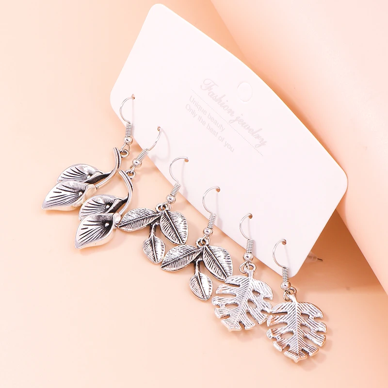 Antique Silver Color Flowers Leaves Metal Dangle Earrings for Women Earrings Sets Female Jewelry Gifts
Antique Silver Color Flowers Leaves Metal Dangle Earrings for Women Earrings Sets Female Jewelry Gifts