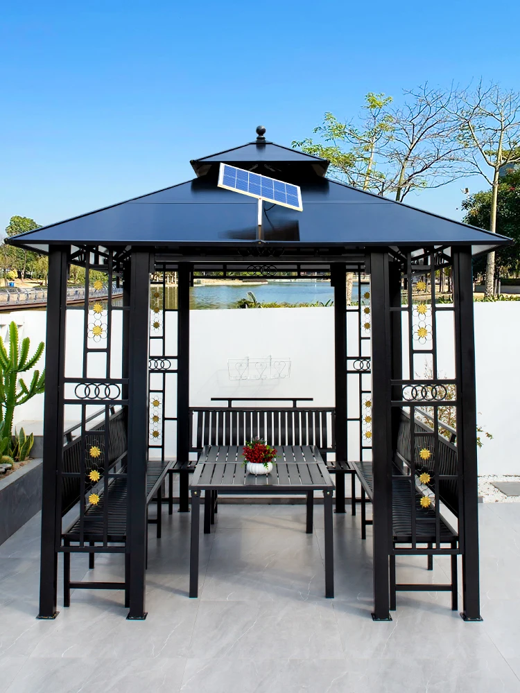 Outdoor gazebo villa courtyard garden antiseptic wood aluminum alloy sunshade terrace leisure wrought iron
Outdoor gazebo villa courtyard garden antiseptic wood aluminum alloy sunshade terrace leisure wrought iron